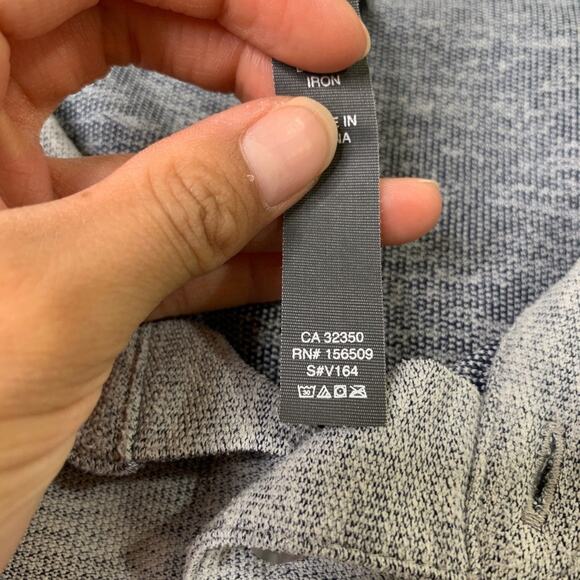 Vuori Polo Shirt Mens 2XL XXL Grey Ace Performance Pocket Wicking Stretch Golf - Picture 5 of 9